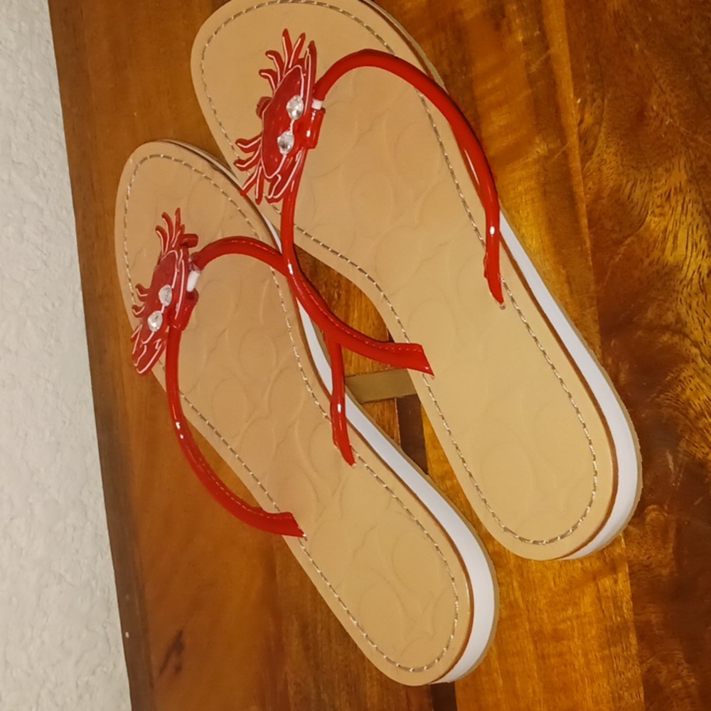 Coach Rare Marina Crab Slippers Size 8.5 - Picture 3 of 13